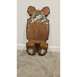 Wooden Hand Painted Daisy Hat Coat Umbrella Wall Hanging